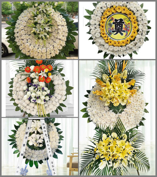 山东青岛平度市李园街道后戈庄村花圈速递